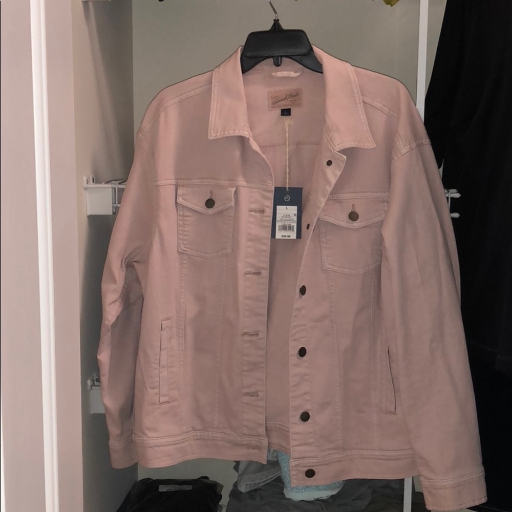 Pink denim jacket